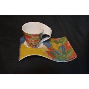 Villeroy &Boch New Wave Espresso Cup & Saucer Set LE Isabelle de Borchgrave